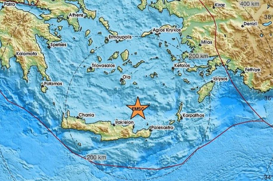 snazan zemljotres jutros pogodio grcku jacina 6,1 stepeni po rihteru epicentar zabiljezen sjeverno od otoka krita
