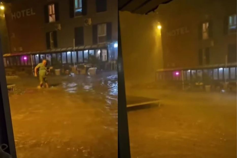 tokom noci jako nevrijeme pogodilo je dijelove htvatske najgore bilo u karlovackoj i rijeckoj regiji ulice pod vodom jaki udari vjetra